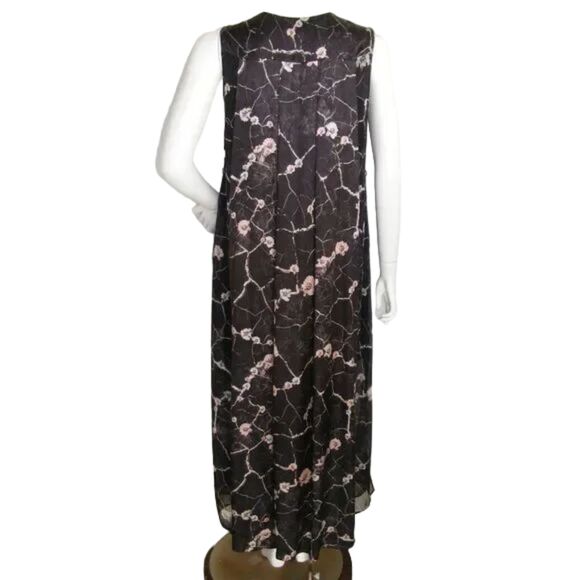 ALL SAINTS Dress, 4, Long, Floral, Sleeveless, V-neck, Karian, Hope, Silk Blend - Picture 9 of 15